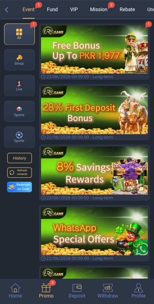 UR 8 Game bonuses